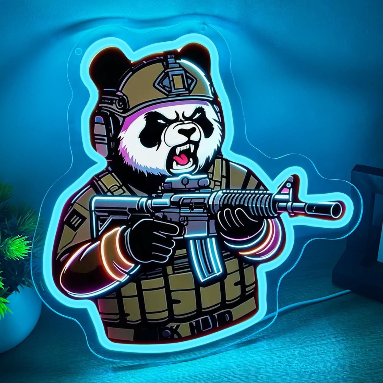 Tactical Panda Neon Sign USB P - Neon Sign Party ulasan dan harga